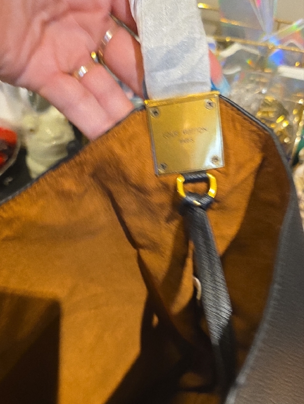Black Leather Shoulder Tote Bag - Unbranded - Picture 13 of 14